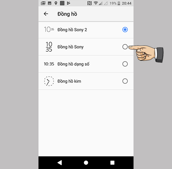 Đổi kiểu đồng hồ